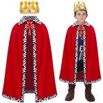 Rote König-Kostüme aus Flanell für Kinder 
