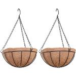 Braune Mediterrane 20 cm Runde Hanging Baskets 20 cm aus Kokosfaser Outdoor 