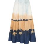 Bunte Batik HIGH Midi Festliche Röcke aus Baumwolle für Damen 