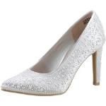 Reduzierte Weiße Marco Tozzi High Heels & Stiletto-Pumps aus Textil für Damen Größe 41 für die Braut 