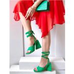 Grüne High Heels & Stiletto-Pumps für Damen Größe 38 mit Absatzhöhe über 9cm für den für den Sommer 