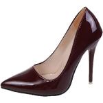 Bordeauxrote Elegante Spitze High Heels & Stiletto-Pumps ohne Verschluss leicht für Damen Größe 36 für den für den Sommer 