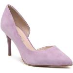 Reduzierte Violette Elegante Eva Minge High Heels & Stiletto-Pumps aus Veloursleder für Damen Größe 36 