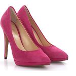 Reduzierte Pinke High Heels & Stiletto-Pumps aus Kalbsleder für Damen Größe 39 mit Absatzhöhe über 9cm 