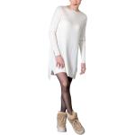 Reduzierte Weiße Langärmelige HIGH Winterkleider für Damen Größe S für den für den Winter 