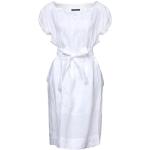 Reduzierte Weiße Unifarbene Kurzärmelige HIGH Midi Midikleider & knielange Kleider für Damen Größe XS 