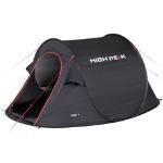 High Peak Wurfzelt Pop up Zelt Vision 2, 2 Personen, (mit Transporttasche) schwarz Zelte Camping Schlafen Outdoor