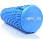 High Pulse® Faszienrolle | Pilates Rolle inkl. Fitnessband + Gratis Übungsposter – Multifunktionale Schaumstoffrolle ideal für Muskelkräftigung & Massage der Faszien (Blau | 43 cm)