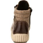 Graue Remonte High Top Sneaker & Sneaker Boots mit Reißverschluss aus Leder mit herausnehmbarem Fußbett für Damen Größe 45 mit Absatzhöhe bis 3cm 