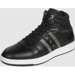 Schwarze Pantofola D´Oro High Top Sneaker & Sneaker Boots mit Nieten mit Schnürsenkel aus Leder für Herren Größe 46 