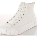 Weiße Unifarbene Tamaris High Top Sneaker & Sneaker Boots mit Reißverschluss in Schmalweite aus Textil für Damen Größe 42 mit Absatzhöhe 3cm bis 5cm 