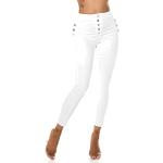 Weiße Koucla Hüftjeans & Low Waist Jeans mit Knopf aus Baumwolle für Damen Größe XS 