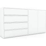 Highboard Weiß - Highboard: Schubladen in Weiß & Türen in Weiß - Hochwertige Materialien - 152 x 80 x 35 cm, Selbst designen