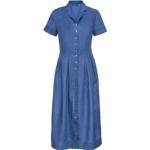 Reduzierte Blaue Highmoor Mini Sommerkleider aus Leinen für Damen Größe L 