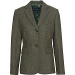Reduzierte Olivgrüne Highmoor Tweedblazer mit Knopf aus Wolle für Herren Größe XL 