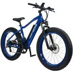 Highphoria E-Fatbike 26 Zoll Elektrofahrrad • E-Bike mit fetten Reifen • Fat Tire E-Mountainbike (Herren & Damen) • Hydraulische Federgabel • Pedelec (Blau/Blau)