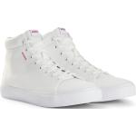 Weiße HUGO BOSS HUGO High Top Sneaker & Sneaker Boots aus Canvas atmungsaktiv für Herren Größe 46 
