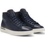 Dunkelblaue HUGO BOSS BOSS High Top Sneaker & Sneaker Boots aus Nubukleder für Herren Größe 46 