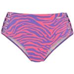 Violette Animal-Print VENICE BEACH High Waist Bikinihosen aus Microfaser für Damen Größe XS 