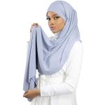 Pastellblaue Fallout Hijabs ohne Verschluss für Damen Einheitsgröße 