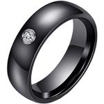Schwarze Elegante Keramik Ringe aus Keramik für Herren Größe 60 zum Valentinstag 