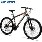 Orange Hiland Bikes Diamantrahmen 21 Gang Herrenfahrräder mit Federgabel Größe M mit Kettenschaltung mit Scheibenbremse 