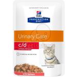 Hill's Pet Nutrition Prescription Diet Katze C/D Urinary Stress Zarte Stückchen Beutel 12x85g