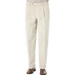 Cremefarbene Hiltl Morello Bundfaltenhosen aus Baumwolle für Herren Größe XL für den für den Herbst 