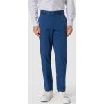 Blaue Unifarbene Hiltl Peaker Bundfaltenhosen mit Reißverschluss aus Baumwolle für Herren Größe XL 
