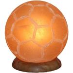Orange Runde Salzkristalllampen aus Holz E14 