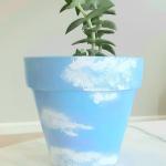 Himmelblaue Runde Pflanzkübel & Blumentöpfe aus Ton Indoor 