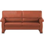 Orange himolla Zweisitzer-Sofas aus Leder Breite 150-200cm, Höhe 50-100cm, Tiefe 50-100cm 2 Personen 