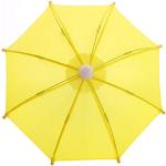 Hinleise Puppenschirm Regenausrüstung - Mini Spielzeug Regenschirm für 18 Zoll American Doll Dress Up Zubehör Gelb