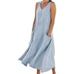 Blaue Elegante Langärmelige Midi Chiffonkleider mit Glitzer aus Chiffon für Damen für die Braut für den für den Sommer 
