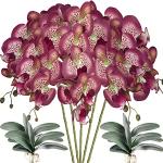 Rote Künstliche Orchideen 5-teilig 