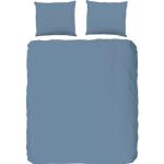 Reduzierte Eisblaue Unifarbene Satinbettwäsche mit Reißverschluss aus Baumwolle maschinenwaschbar 135x200 