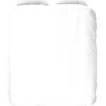 Reduzierte Weiße Unifarbene Satinbettwäsche mit Reißverschluss aus Baumwolle maschinenwaschbar 135x200 