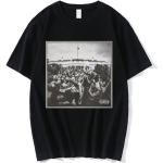 Marineblaue Hip Hop Kurzärmelige Kendrick Lamar T-Shirts aus Baumwolle für Herren Größe XS 