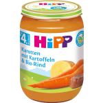 190 g Hipp Bio Gemüse-Kartoffel-Fleisch-Breie & Babymenüs mit Karotte 