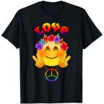 Schwarzer Blumenmuster Emoji Smiley Kopfschmuck für Herren Größe S 