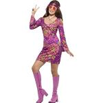 Reduzierte Bunte Smiffys Hippie-Kostüme & 60er Jahre Kostüme aus Polyester für Damen Größe M 