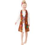 Braune Buttinette Hippie-Kostüme & 60er Jahre Kostüme aus Viskose für Kinder Größe 128 