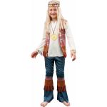 Reduzierte Bunte Buttinette Hippie-Kostüme & 60er Jahre Kostüme aus Jersey für Kinder Größe 128 