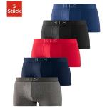 Boxershorts H.I.S bunt (grau, meliert, schwarz, navy, rot, blau) Herren Unterhosen Wäsche Nachtwäsche