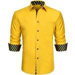 Reduzierte Gelbe Button Down Kragen Hemden mit Button-Down-Kragen für Herren Größe XXL 