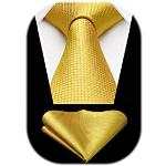 Goldene Karo Elegante Krawatten-Sets für Herren Einheitsgröße zur Hochzeit 