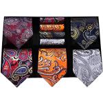 Bunte Gestreifte Krawatten-Sets aus Seide für Herren Einheitsgröße 5-teilig 