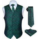 Grüne Elegante Anzugwesten mit Weihnachts-Motiv für Herren Größe 3 XL 