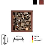 Braune Quadratische Holzunterstände verzinkt aus Edelstahl 