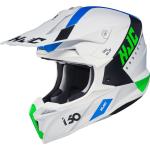 HJC i50 Erased Motocross Helm, weiss-blau, Größe M